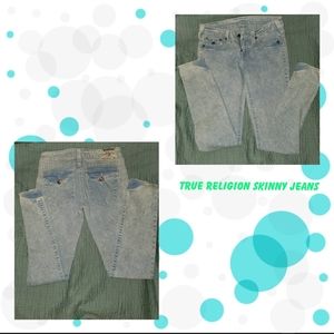 True religion skinny light stone wash